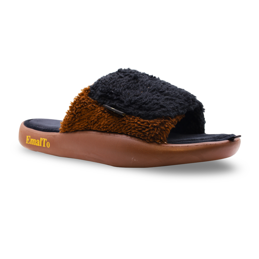 Тапочки домашние мужские открытые на липучке, модель 902-15 (41-46)