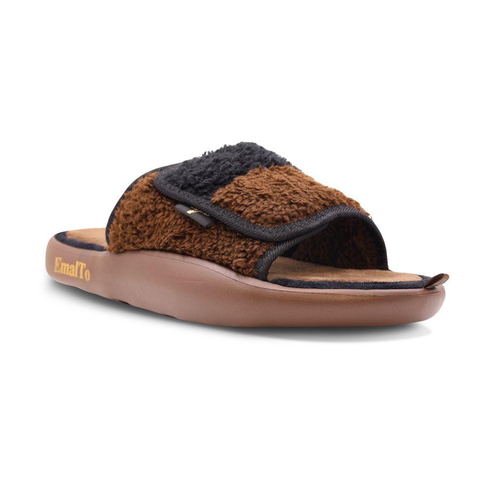 Тапочки домашние мужские открытые на липучке, модель 902-25 (41-46)