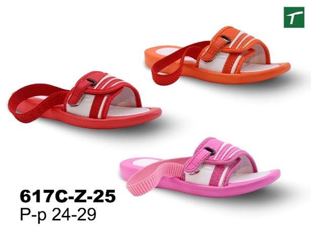 Шлепанцы детские на резинке из ЭВА, модель 617C-Z-25, раз. ряд 24-29, ТМ Эмальто
