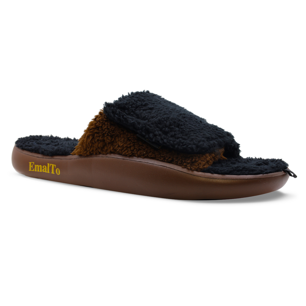 Тапочки мужские домашние открытые на липучке, модель 902-15M, (41-46)