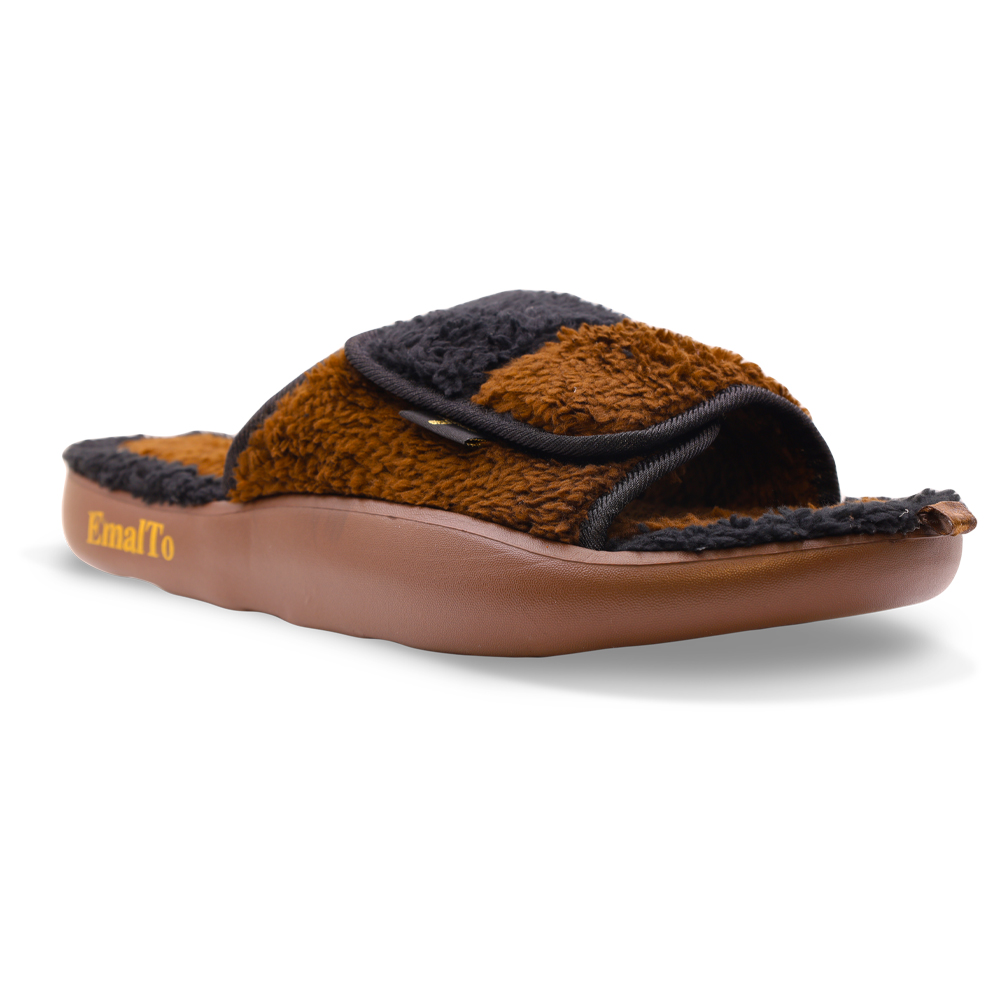 Тапочки мужские домашние открытые на липучке, модель 902-25M (41-46)