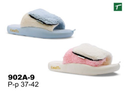 Тапочки домашние открытые на липучке женские, модель 902A-9 (37-42)