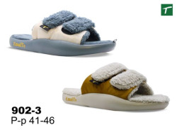Тапочки домашние мужские открытые на липучке, модель 902-3 (41-46)