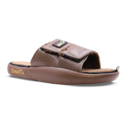 Тапочки домашние мужские открытые на липучке, модель 902-26 (41-46)